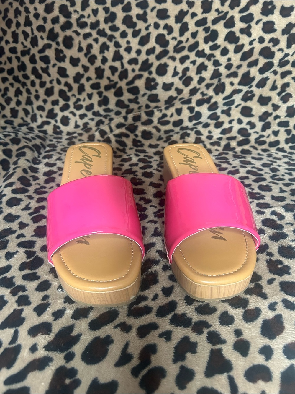 Cape Robbin Hot Pink Patent Slide Sandals